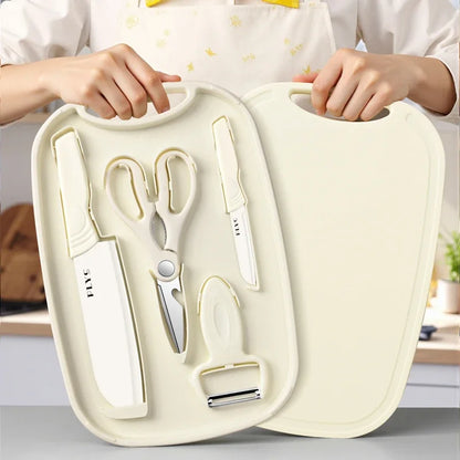 2-in-1 Cutting Board Knife Set