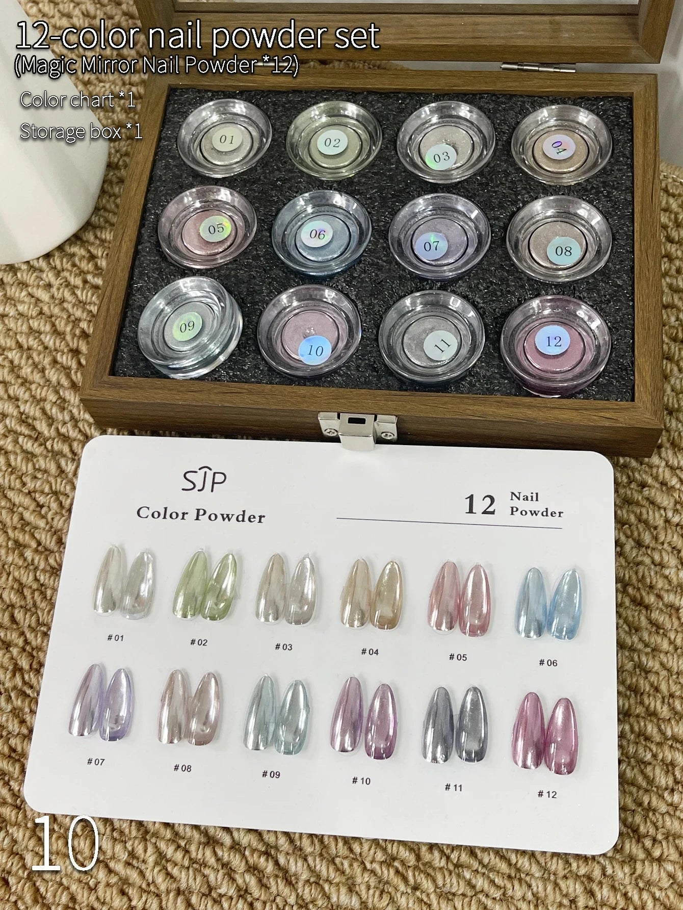 Color Moonlight Magic Mirror Nail Powder Set