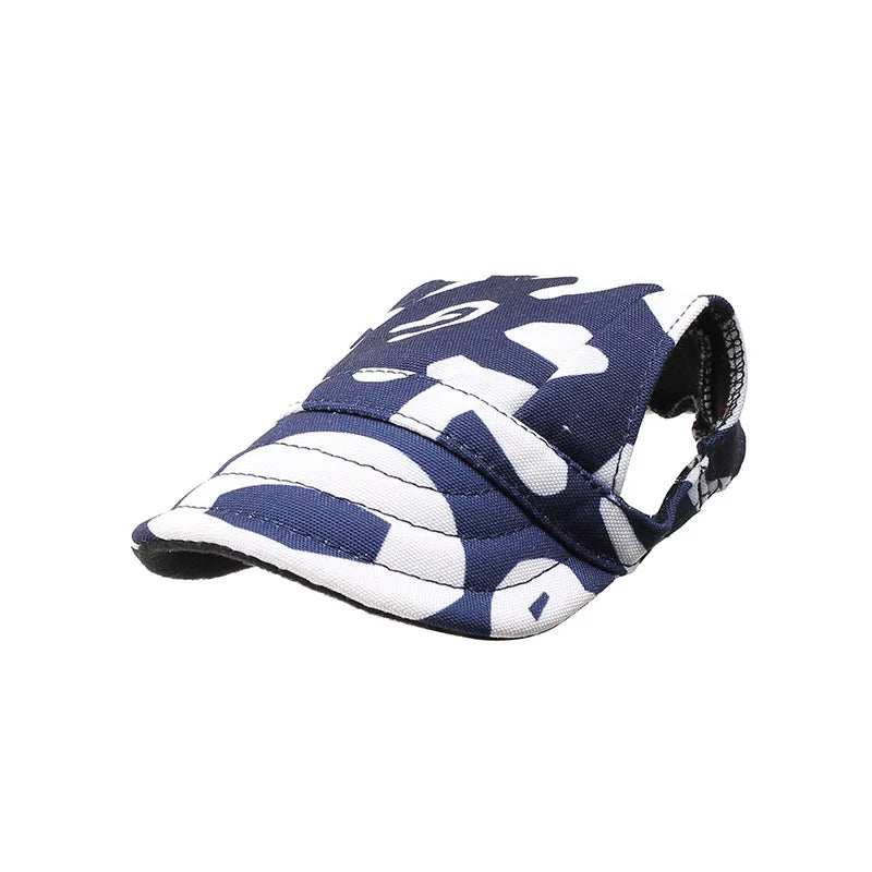 Summer Sunscreen Dog Baseball Cap with Ear Holes