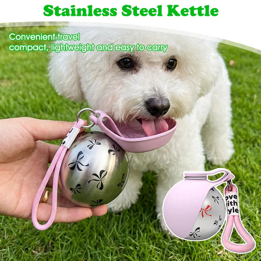 Leak-Proof Travel Water Bottle & Foldable Drinking Bowl for Dogs and Cats