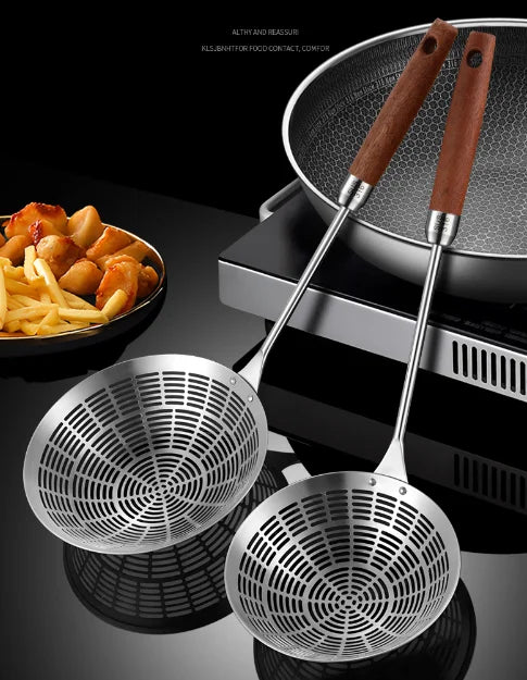 304 Stainless Steel Kitchen Strainer Scoop