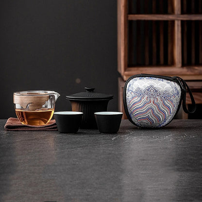 Portable Ceramic Travel Kung Fu Tea Set