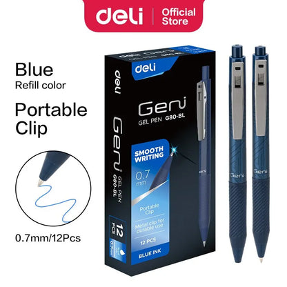 Deli 12Pcs Ballpoint Pens Refill Signing 0.7mm