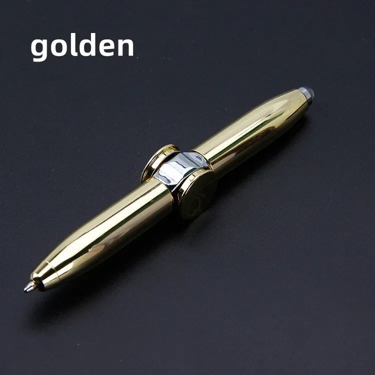 Multifunction Metal Fidget Pen with LED Light & Spinner