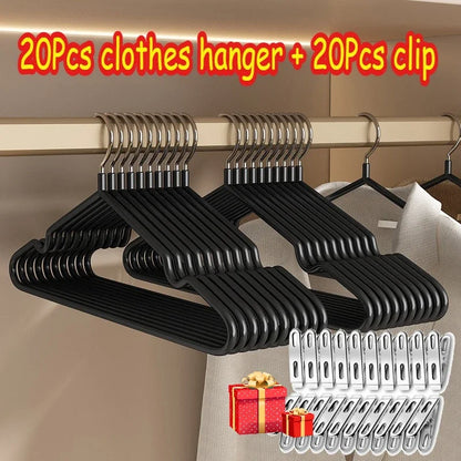 Non-Slip Metal Clothes Hangers for Suits, Jackets & Shirts
