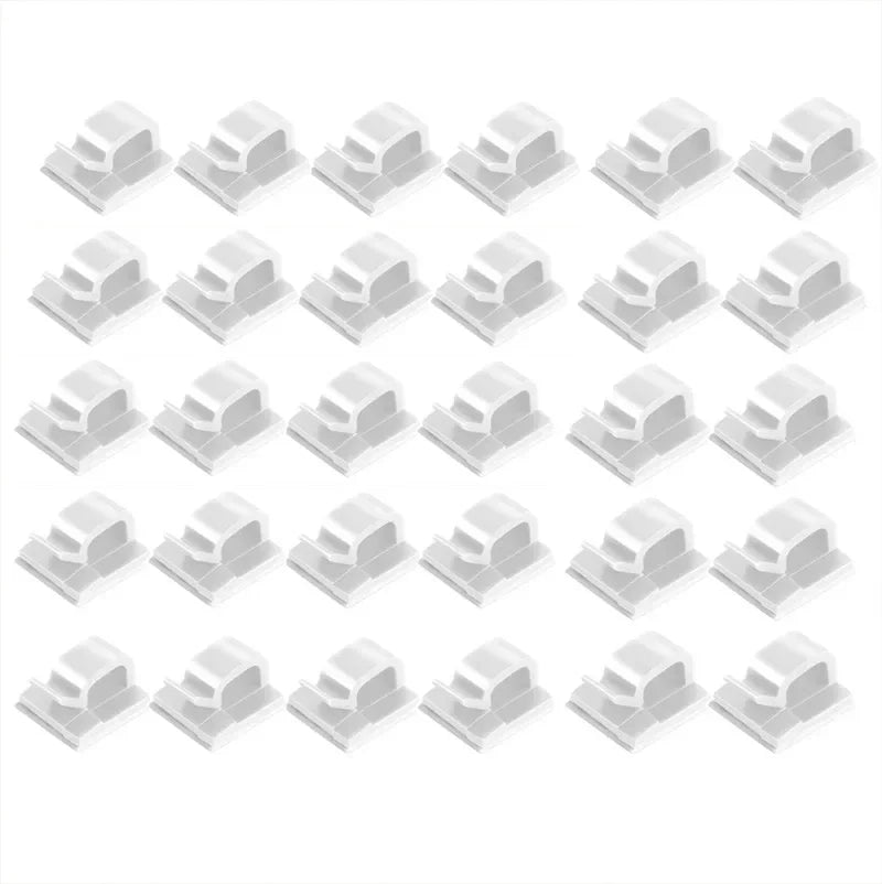 Adhesive Cable Holder Clips – Self-Stick Wire Management Organisers