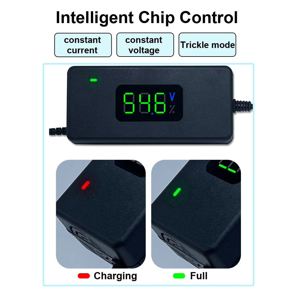 Smart Lithium Battery Charger with LED Display