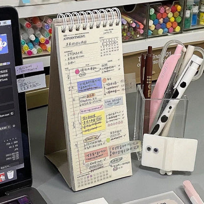 Vertical Desk Calendar Planner – Weekly Monthly Schedule Notebook