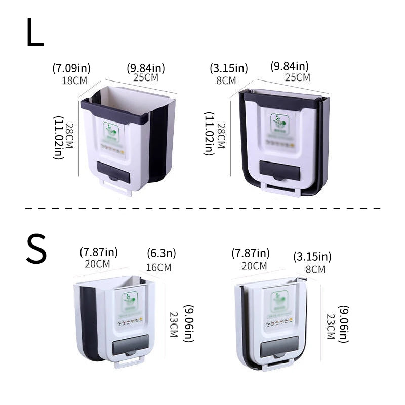 Wall Mounted Folding Kitchen Bin