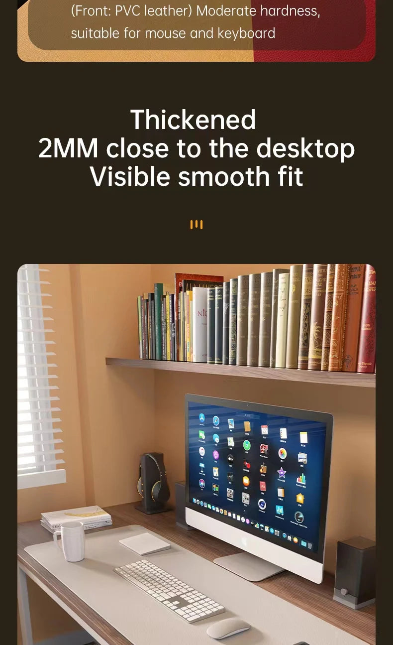 Waterproof Leather Desk Pad for Keyboard & Mouse