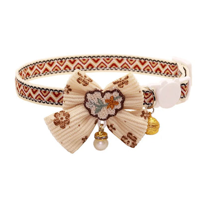 Breakaway Bowknot Cat Collar with Bell