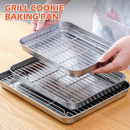 Willstar Baking Sheet Pan & Cooling Rack Set for Oven Cooking