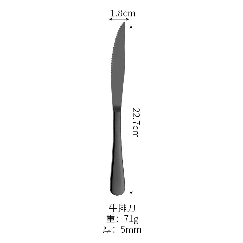 Black Stainless Steel Cutlery Set