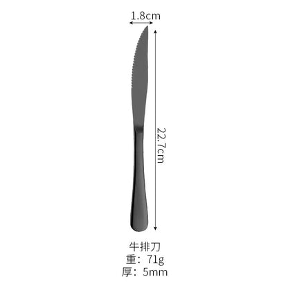 Black Stainless Steel Cutlery Set