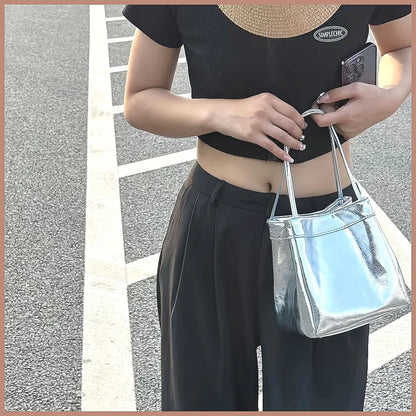 Women’s PU Drawstring Purse with Matching Wallet