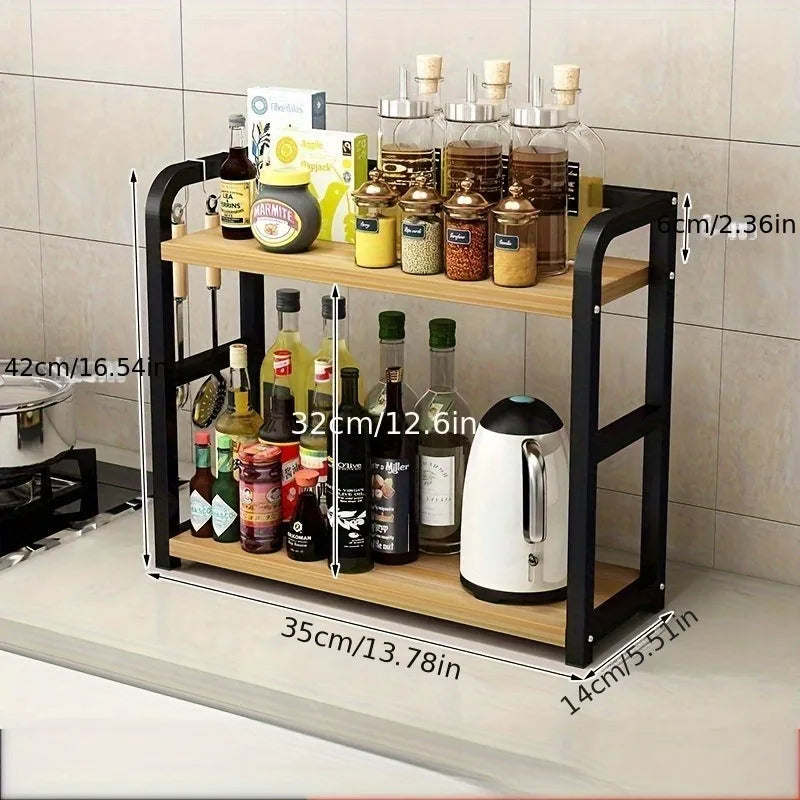 2-Tier Metal Countertop Shelf