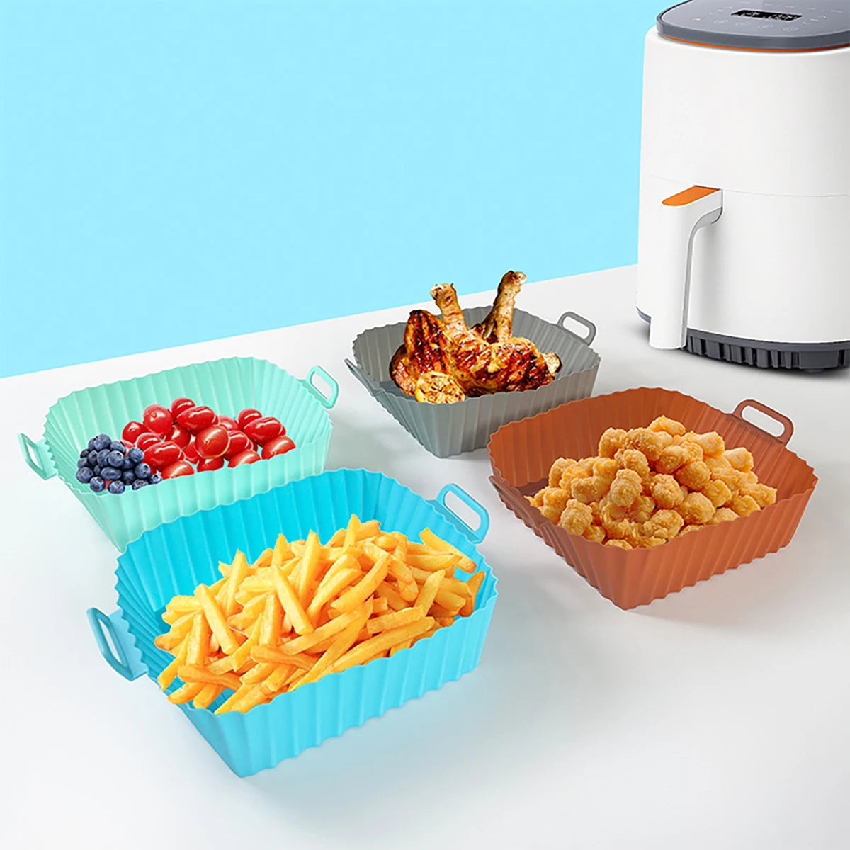 Reusable Silicone Air Fryer Basket Liner