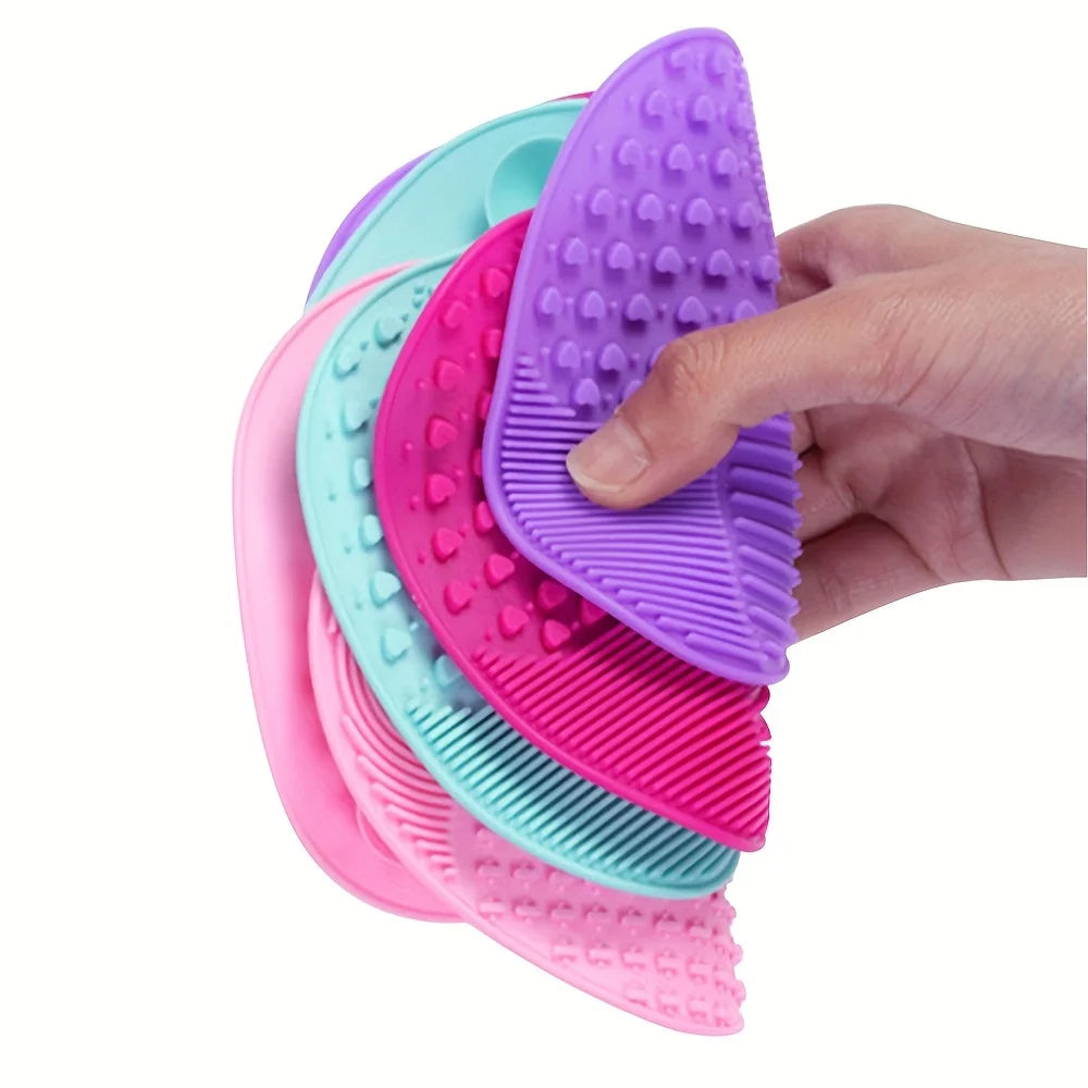 Apple-Shaped Silicone Makeup Brush Cleaning Pad