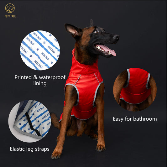 Waterproof Dog Raincoat with Reflective Strips & Adjustable Hood