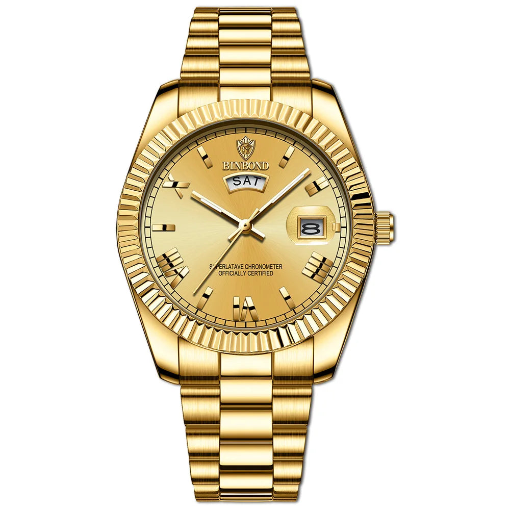 Men's Stainless Steel Quartz Sports Watch