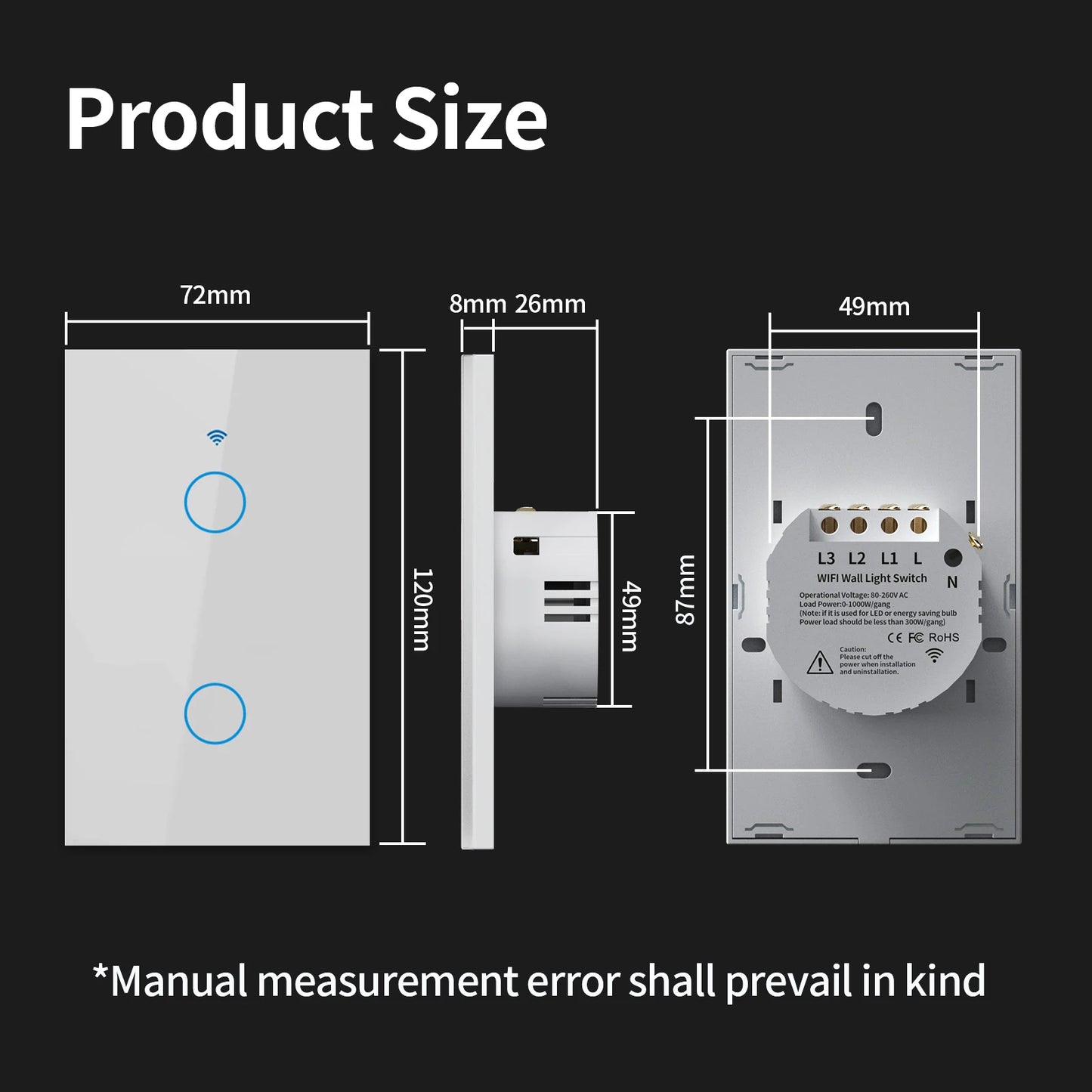 TNCE Tuya Smart Touch Wall Switch