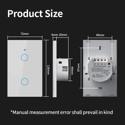 TNCE Tuya Smart Touch Wall Switch