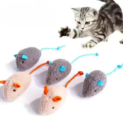 Plush Mouse Cat Toy Set