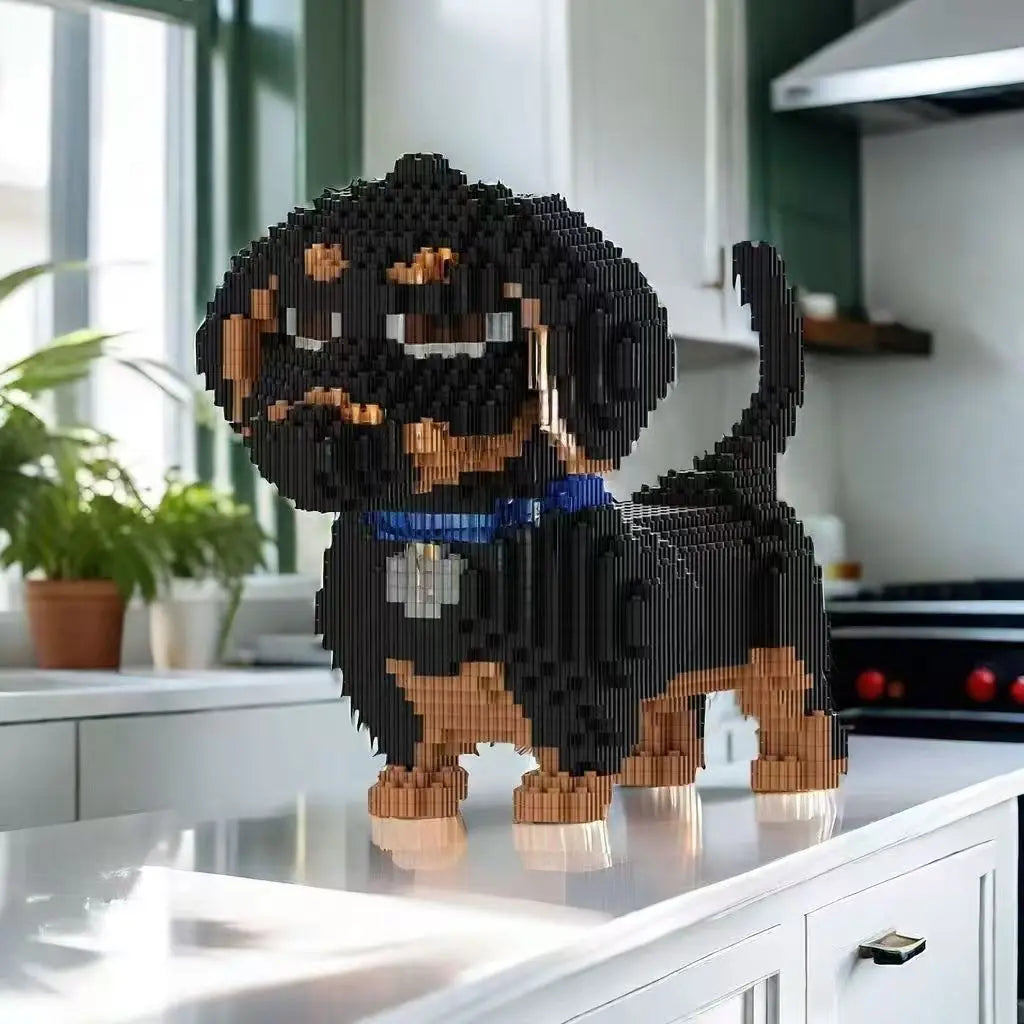 Micro Dog Building Block Model Kit