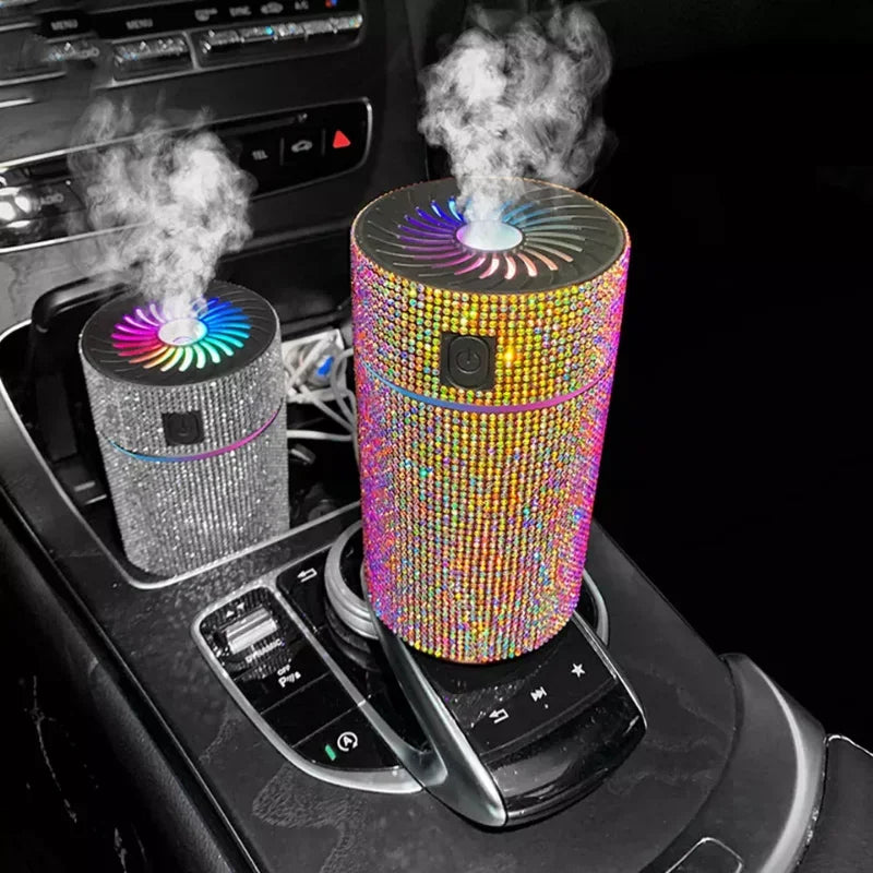 Luxury Diamond Car Diffuser Humidifier with LED Light