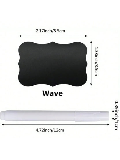 Black Waterproof Reusable Label Stickers