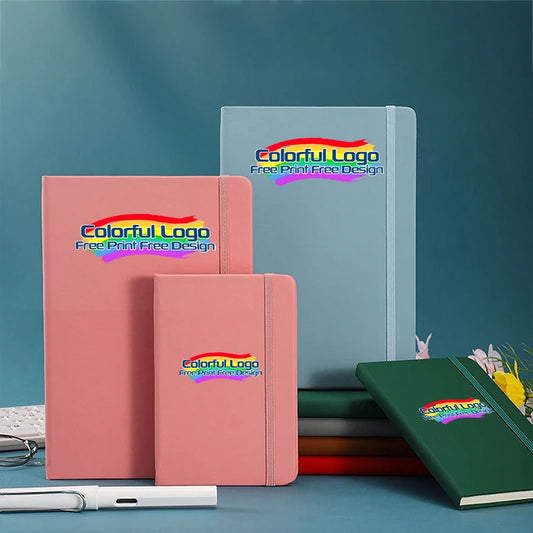 Custom A5/A6 PU Leather Notebook with Logo Printing
