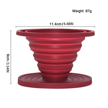 Collapsible Silicone Pour Over Coffee Dripper