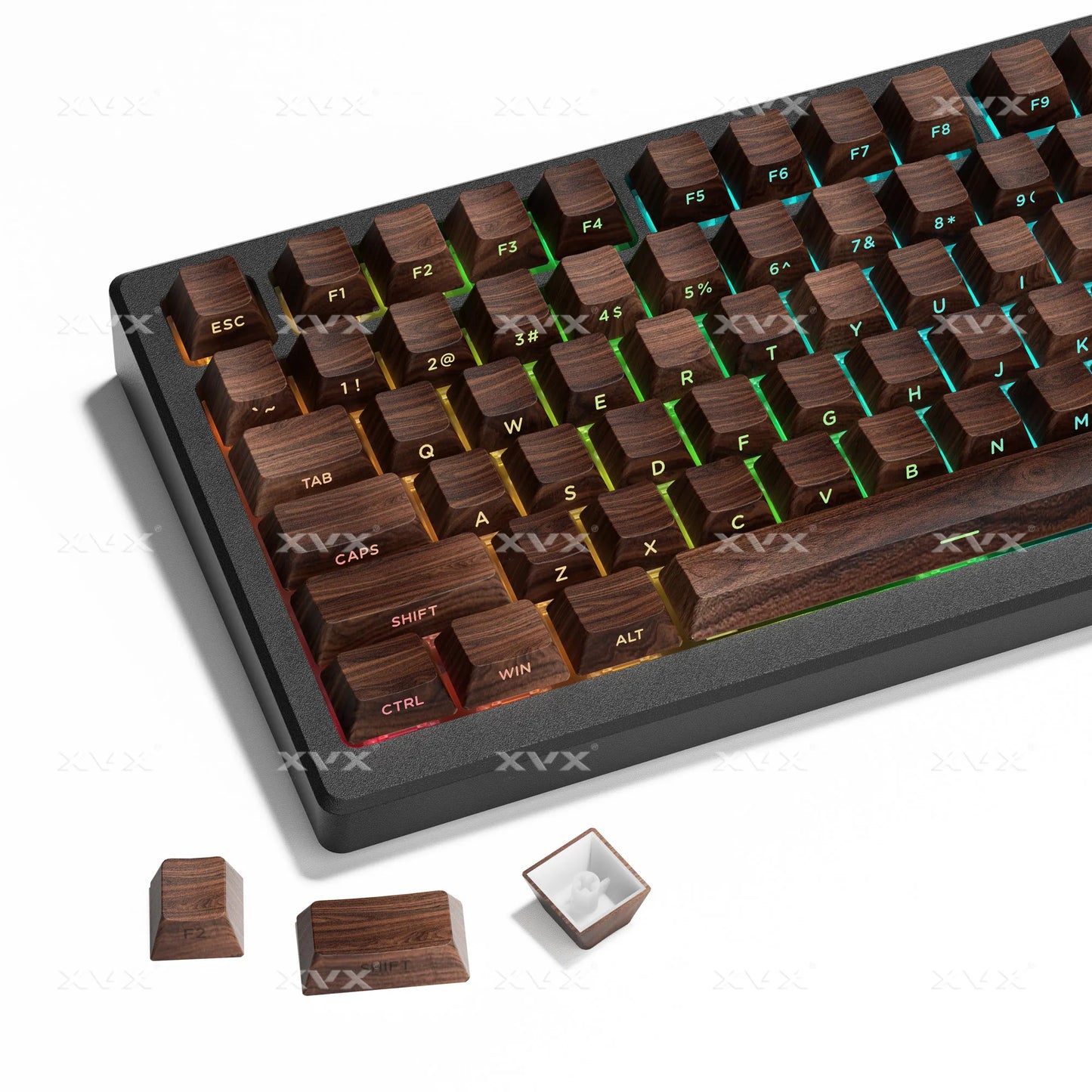 Wood Grain PBT Keycaps