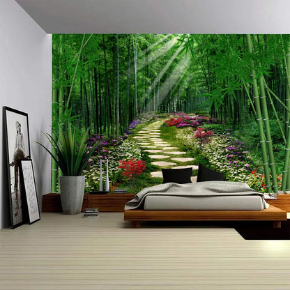 Bamboo Forest Landscape Wall Tapestry