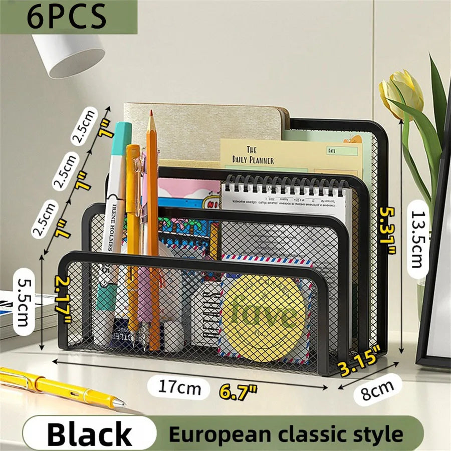 Metal Mesh Desk Mail Organizer File Holder