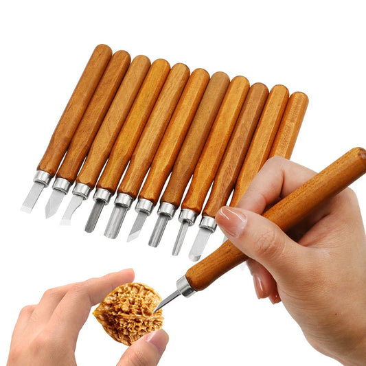 10/12 Piece Wood Carving Tool Set