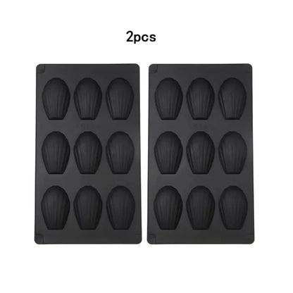 9-Cavity Silicone Madeleine Baking Mould Set