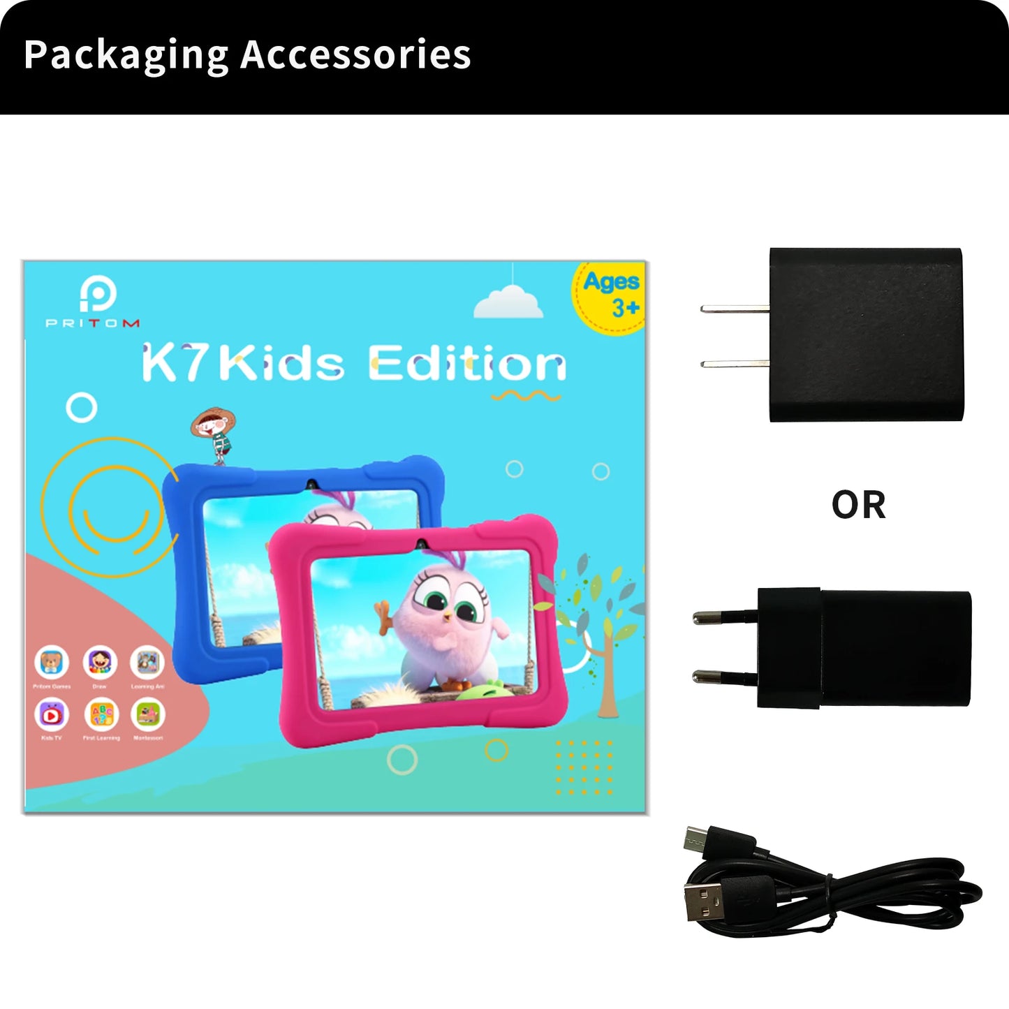 7-Inch Android Kids Tablet with Protective Case & Parental Controls