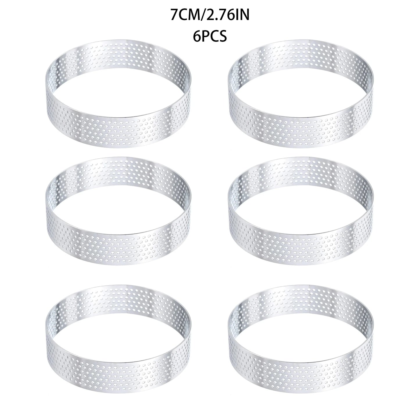 Stainless Steel Perforated Tart Ring Set