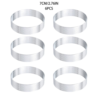 Stainless Steel Perforated Tart Ring Set