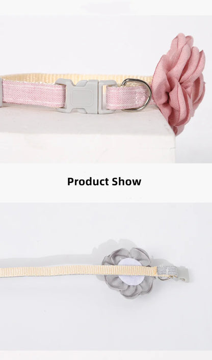 Cute Camellia Flower Cat Collar