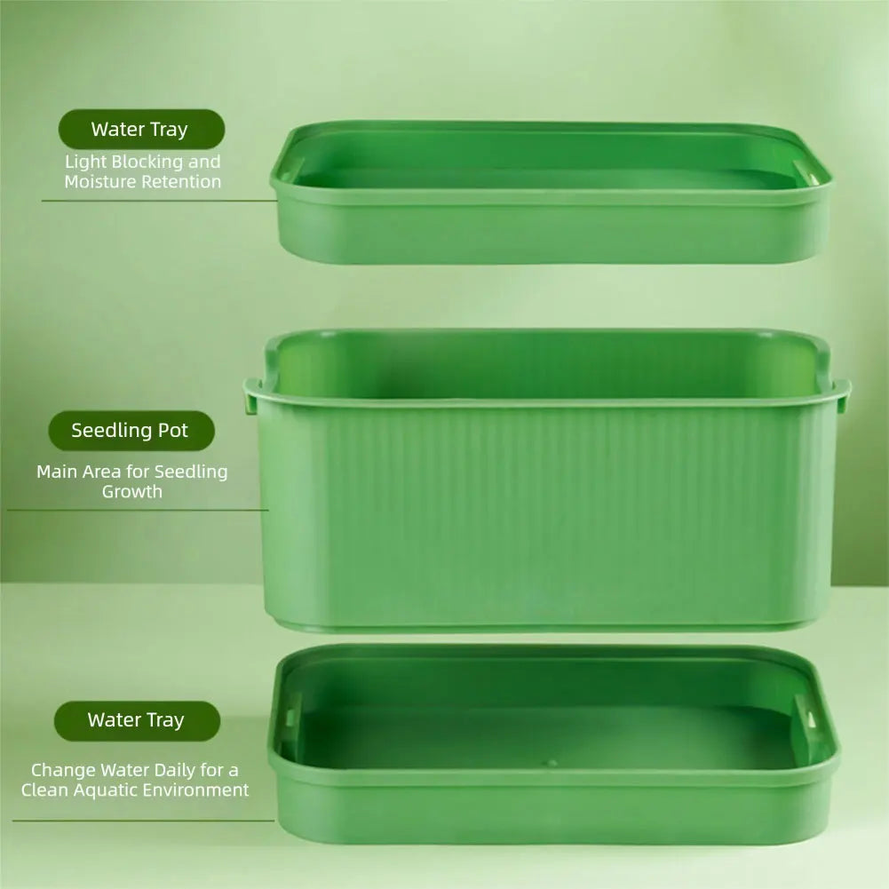 Stackable Seed Sprouting Tray with Lid