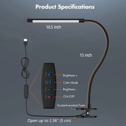 USB LED Clamp Desk Lamp