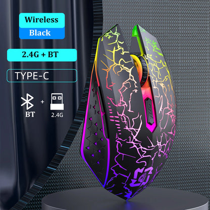 Silent RGB Wireless Gaming Mouse with Type-C Charging