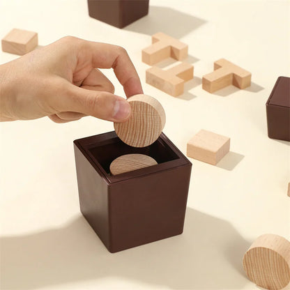 T-Shaped Wooden IQ Puzzle Game