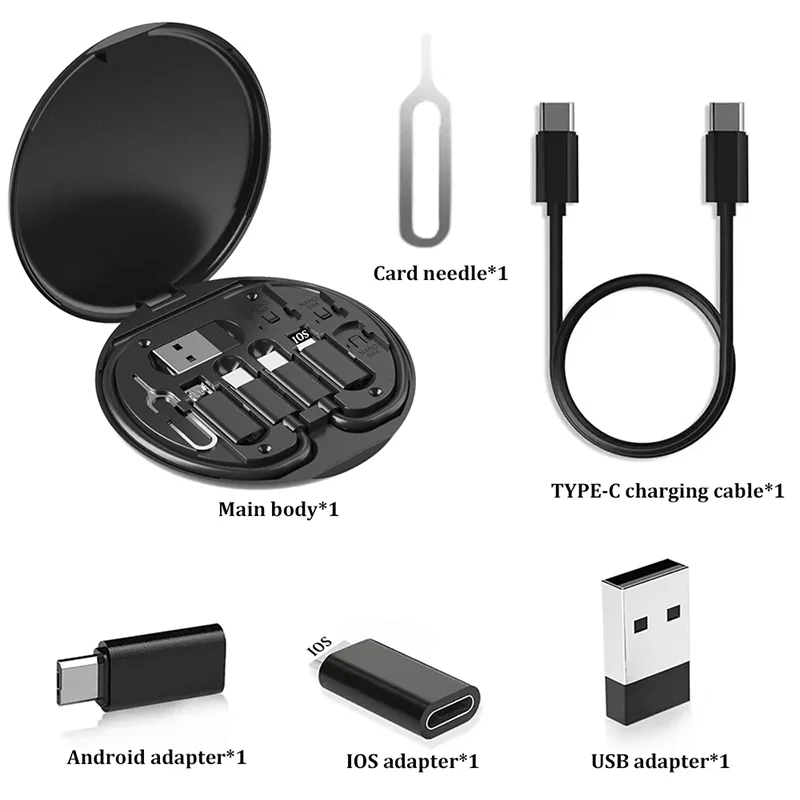 Multi-Connector USB Charging Adapter Kit with Storage Case