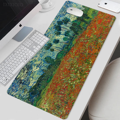 Large Non-Slip Mouse Pad with Van Gogh Inspired Artwork