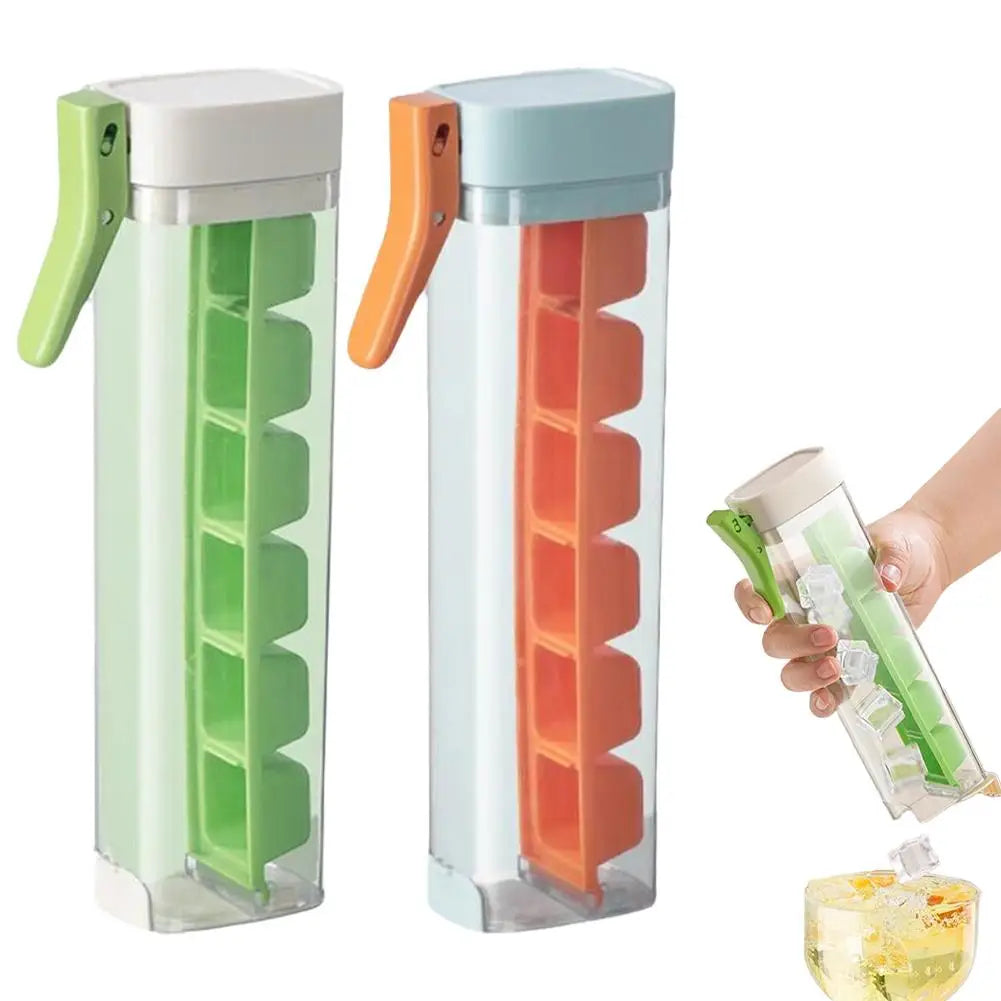 One-Press Silicone Ice Cube Maker with Storage Box