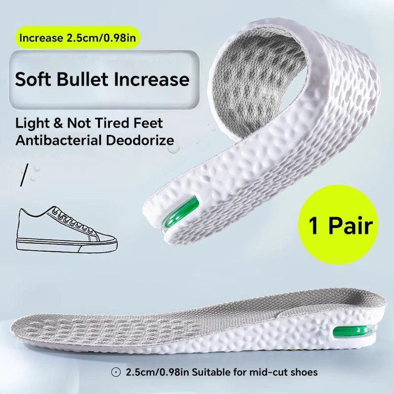 Orthopedic Height Increase Memory Foam Insoles