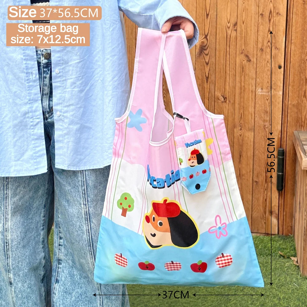 Cute Foldable Reusable Shopping Tote Bag